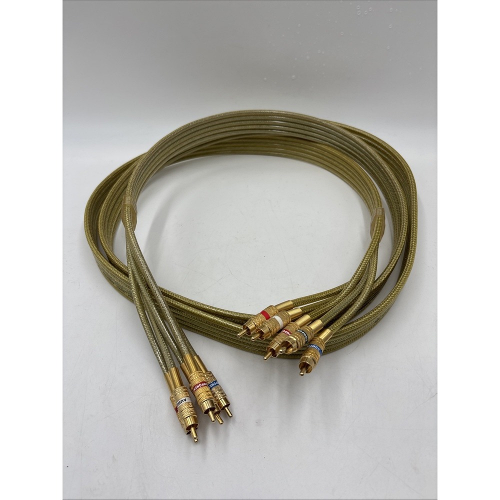 RCA (5) Connector  6 Foot Digital High Performance  Audio Video Cable 24k Plated